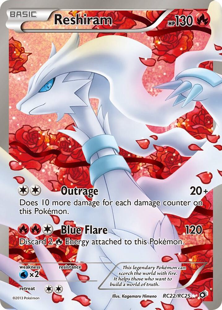 Reshiram Full Art RC22/RC25 (Legendary Treasures: Radiant Collection)  - Holofoil