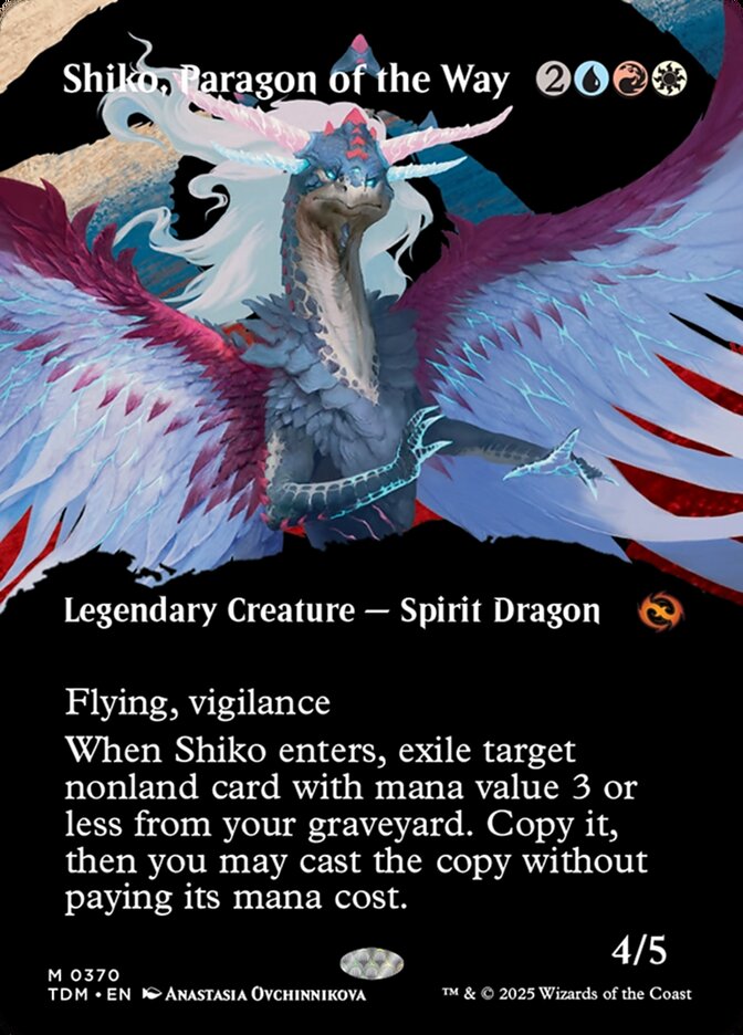 Shiko, Paragon of the Way 370/291 (Tarkir: Dragonstorm)  - Borderless
