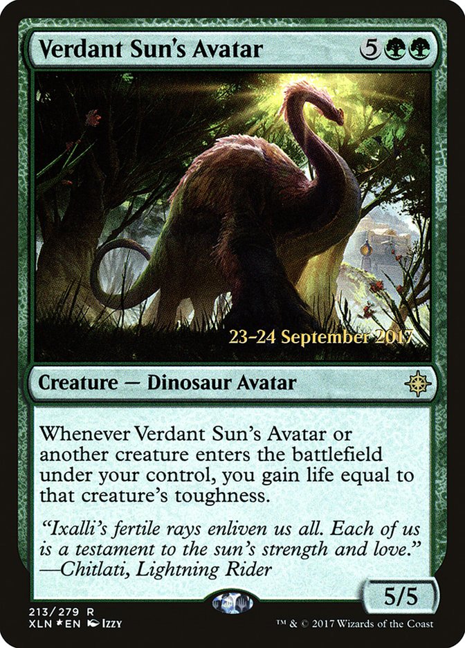 Verdant Sun's Avatar 213s/120 (Prerelease Cards)  - Foil