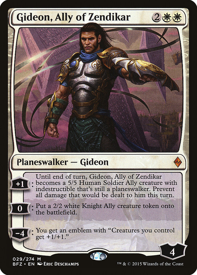 Gideon, Ally of Zendikar 29/274 (Battle for Zendikar) 