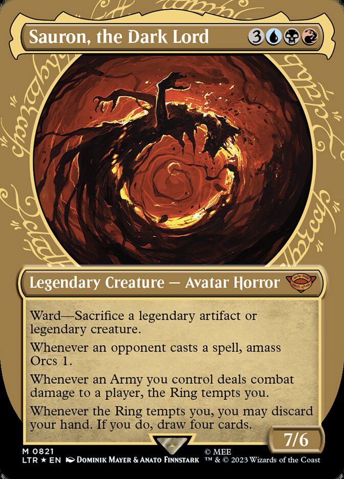 Sauron, the Dark Lord 821 (Universes Beyond: The Lord of the Rings: Tales of Middle-earth)  - Showcase Surge Foil