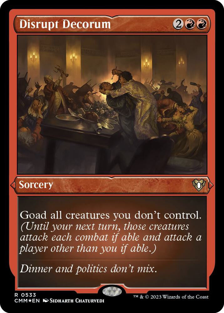 Disrupt Decorum 533 (Commander Masters)  - Etched Foil