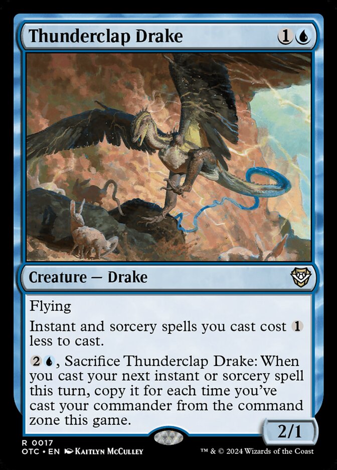 Thunderclap Drake 17/342 (Commander: Outlaws of Thunder Junction) 