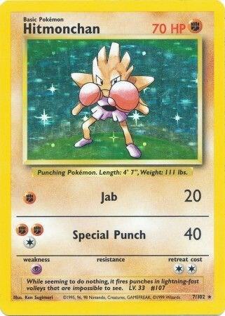 Hitmonchan 007/102 (Base Set)  - Holofoil