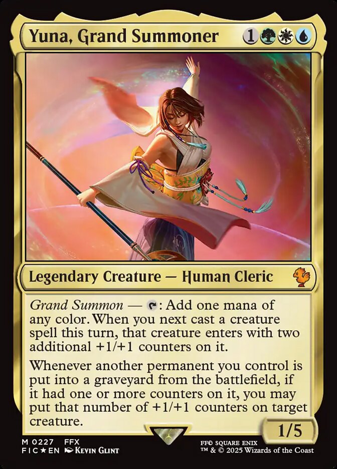 Yuna, Grand Summoner 227/100 (Commander: FINAL FANTASY)  - Foil