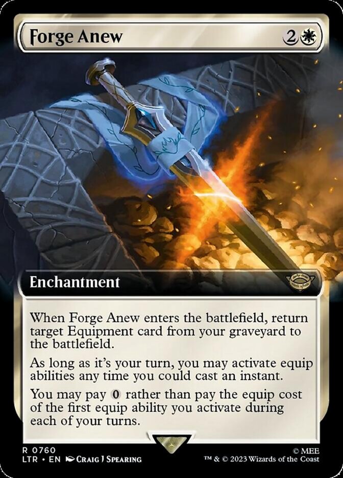 Forge Anew 760/281 (Universes Beyond: The Lord of the Rings: Tales of Middle-earth)  - Extended Art Surge Foil