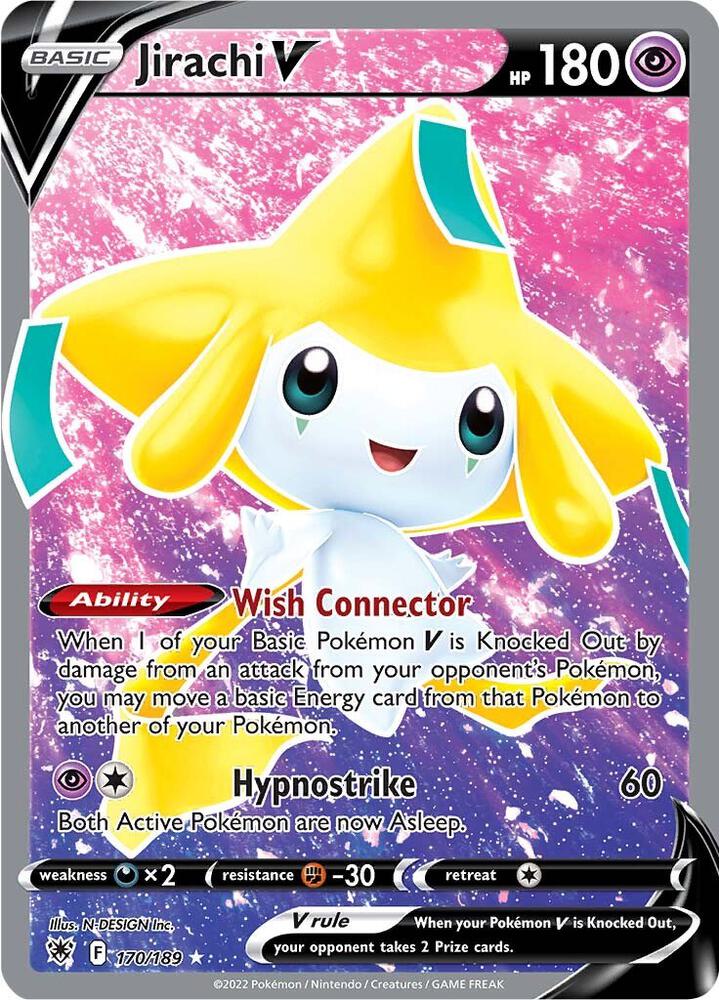 Jirachi V Full Art (SWSH10: Astral Radiance)  - Holofoil