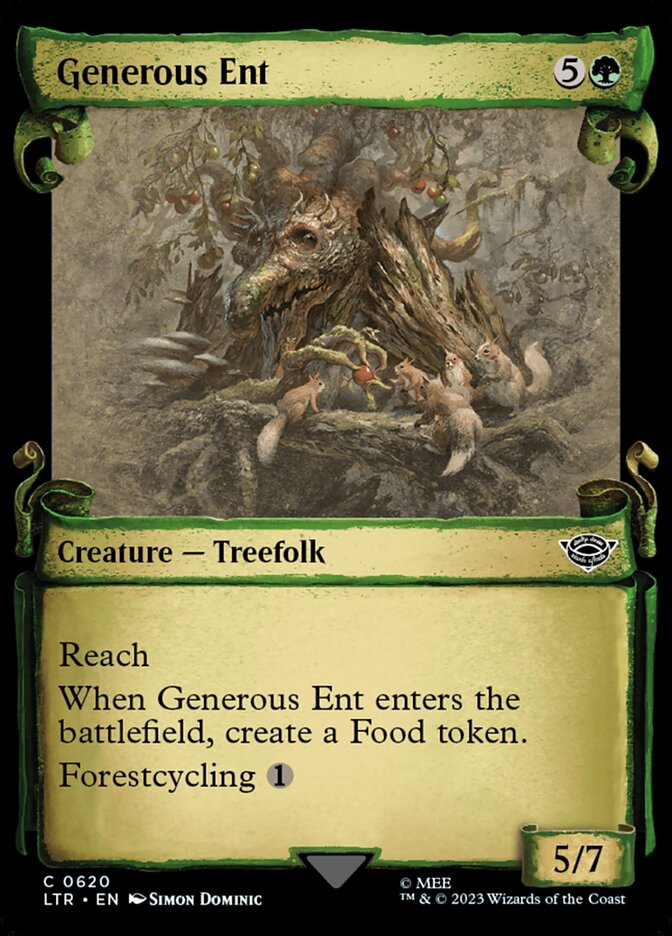 Generous Ent 620/281 (Universes Beyond: The Lord of the Rings: Tales of Middle-earth)  - Showcase Scroll Foil