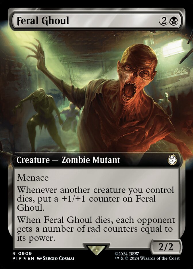 Feral Ghoul 909 (Universes Beyond: Fallout)  - Extended Art Surge Foil