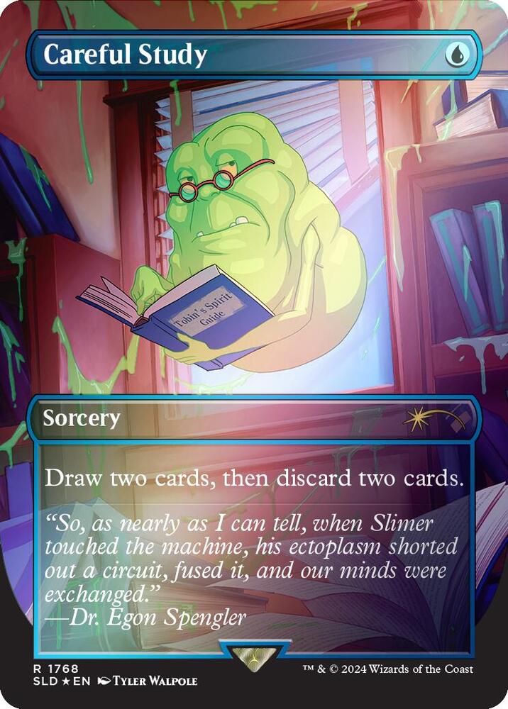Careful Study 1768 (Secret Lair Drop Series)  - Borderless Rainbow Foil