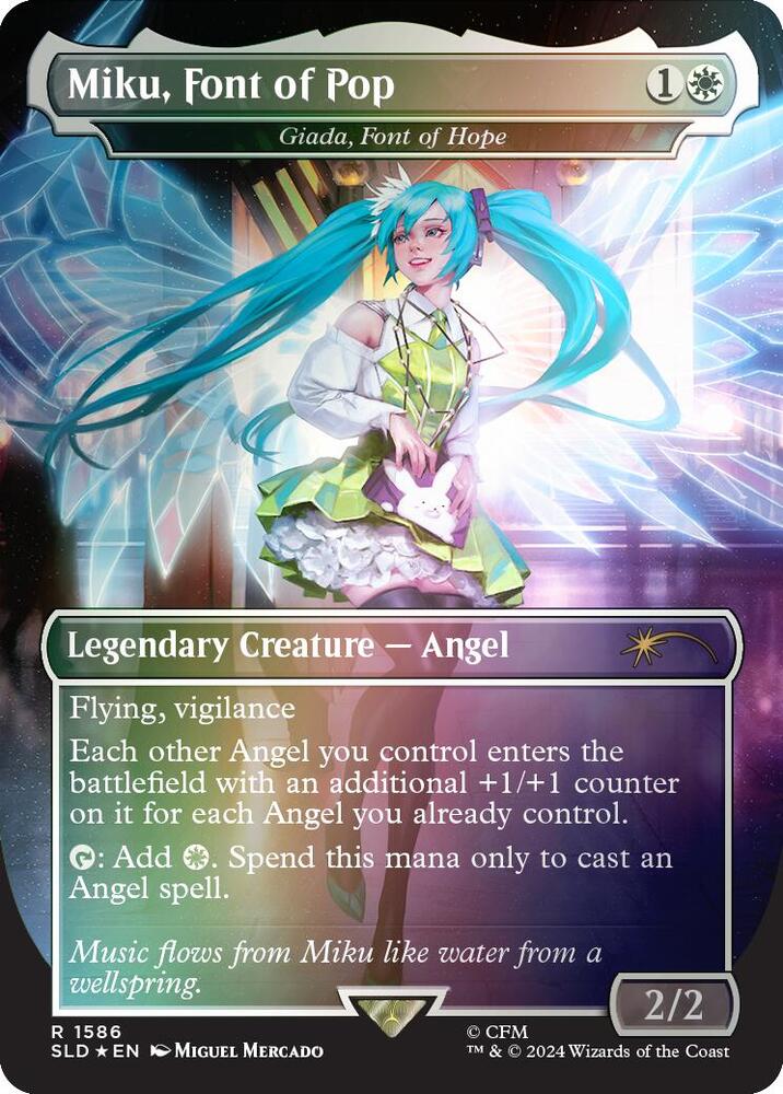 Miku Font of Pop Giada Font of Hope Rainbow Foil 1586 (Secret Lair Drop Series)  - Foil