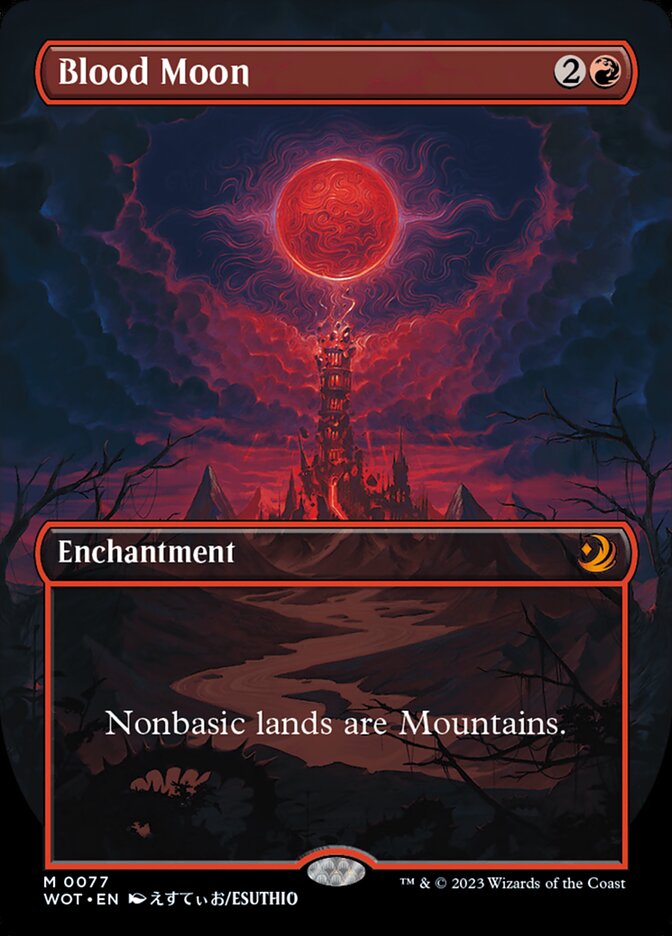 Blood Moon 77/63 (Wilds of Eldraine: Enchanting Tales)  - Borderless Foil