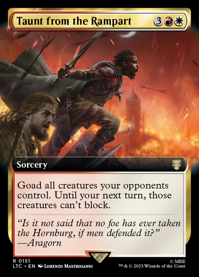 Taunt from the Rampart 151 (Commander: The Lord of the Rings: Tales of Middle-earth)  - Extended Art