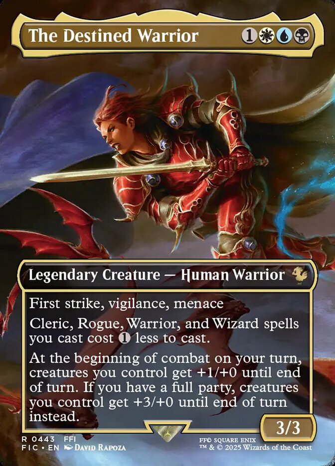 The Destined Warrior 443/100 (Commander: FINAL FANTASY)  - Borderless