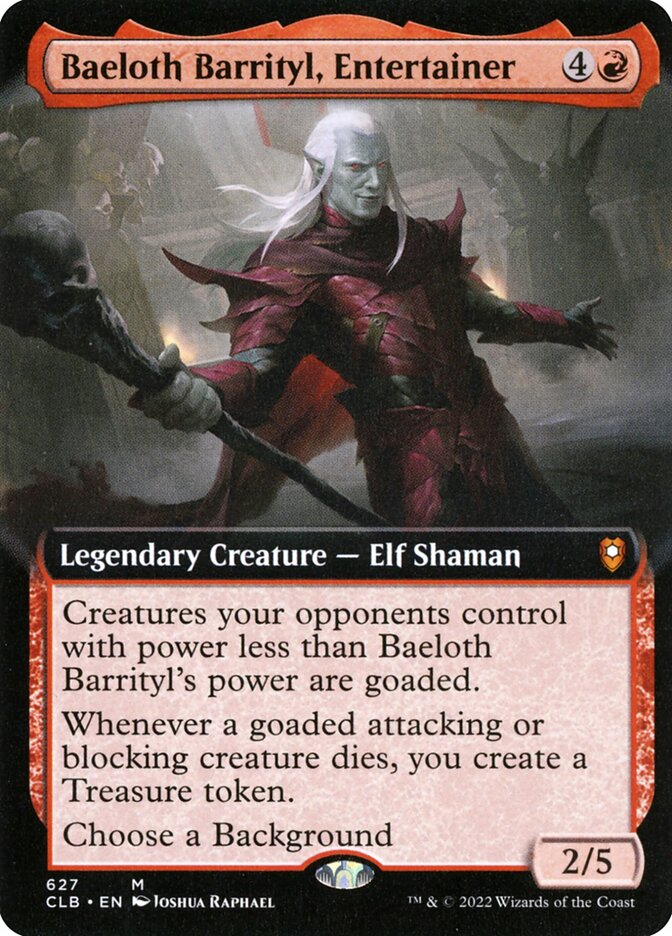Baeloth Barrityl, Entertainer (Commander Legends: Battle for Baldur's Gate) 