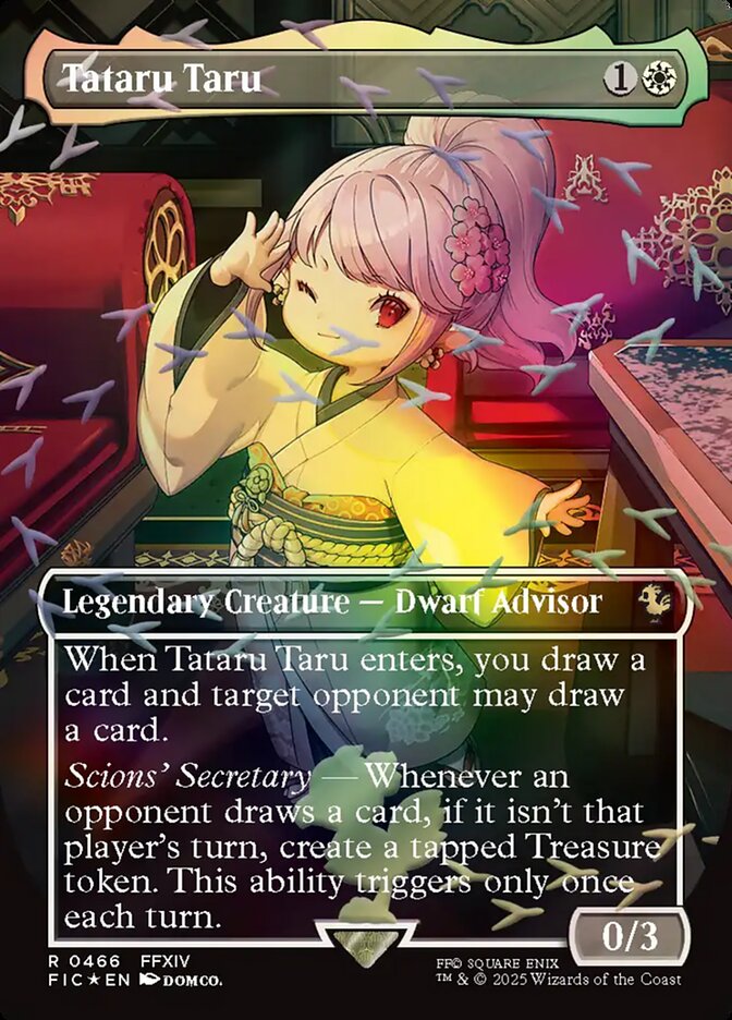 Tataru Taru 466/100 (Commander: FINAL FANTASY)  - Borderless Chocobo Track Foil