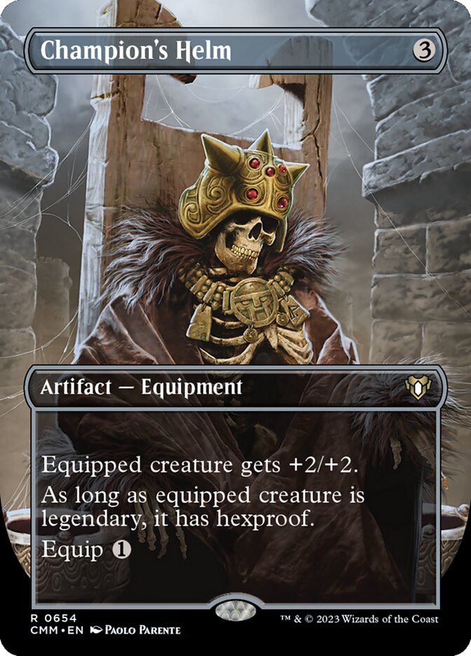 Champion's Helm 654 (Commander Masters)  - Borderless Foil