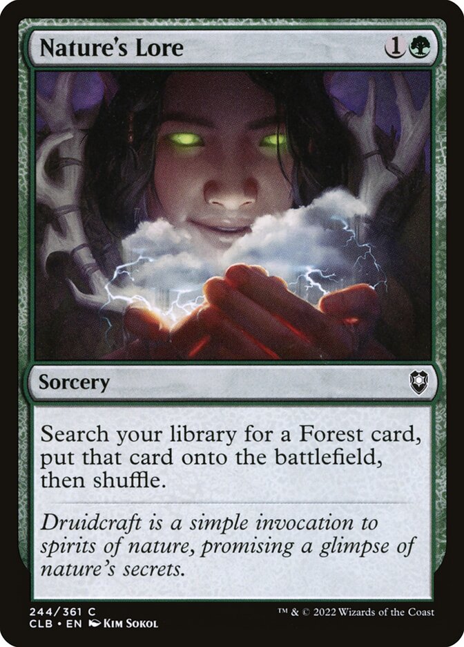 Nature's Lore 244/361 (Commander Legends: Battle for Baldur's Gate)  - Foil