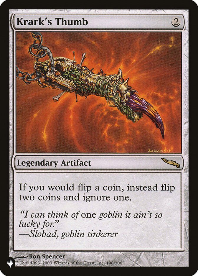 Krarks Thumb 190/306 (The List Reprints) 