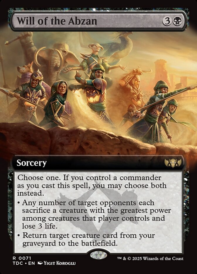 Will of the Abzan (Commander: Tarkir: Dragonstorm) 