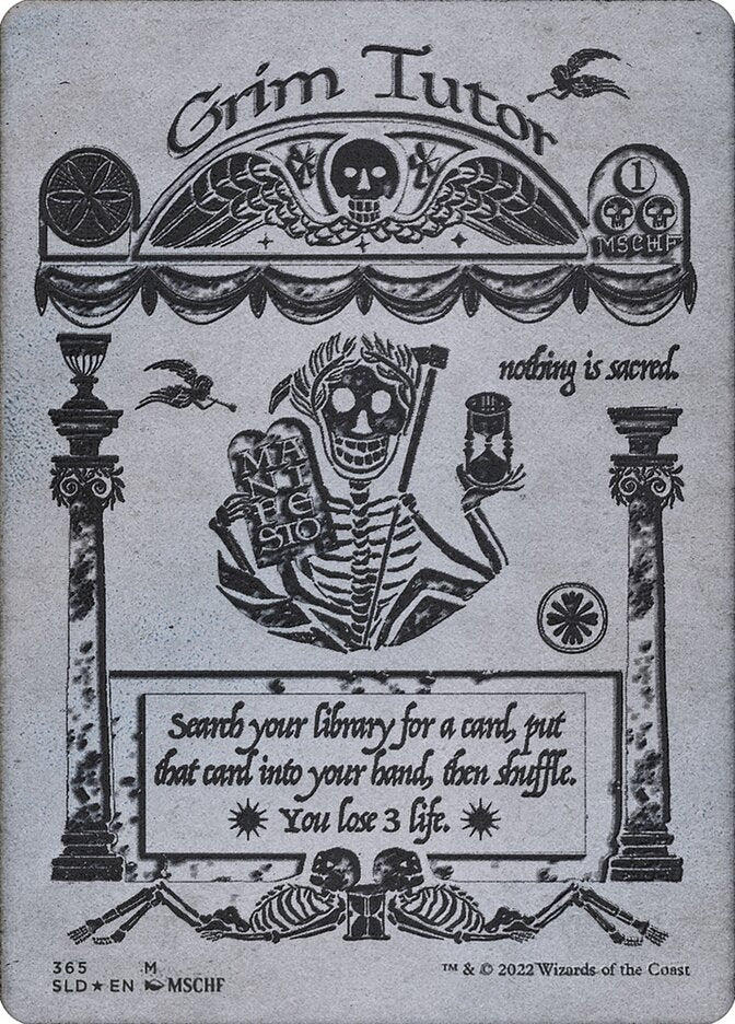 Grim Tutor Silver Laminate 365 (Secret Lair Drop Series)  - Foil