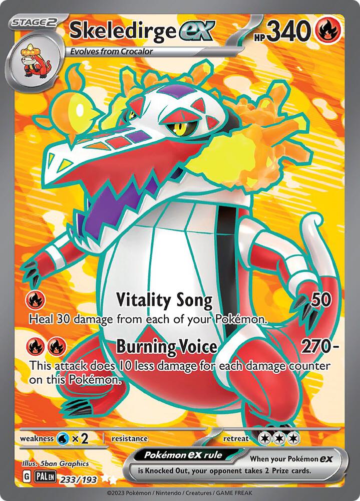 Skeledirge ex 233 193 (SV02: Paldea Evolved)  - Holofoil