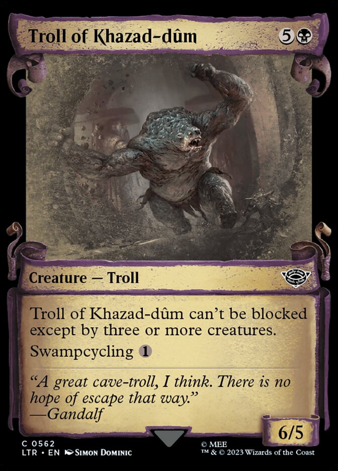 Troll of Khazad-dûm 562/281 (Universes Beyond: The Lord of the Rings: Tales of Middle-earth)  - Showcase Scroll Foil