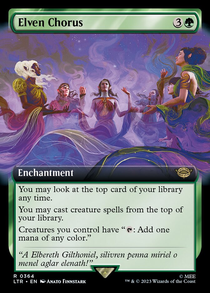 Elven Chorus 364/281 (Universes Beyond: The Lord of the Rings: Tales of Middle-earth)  - Extended Art