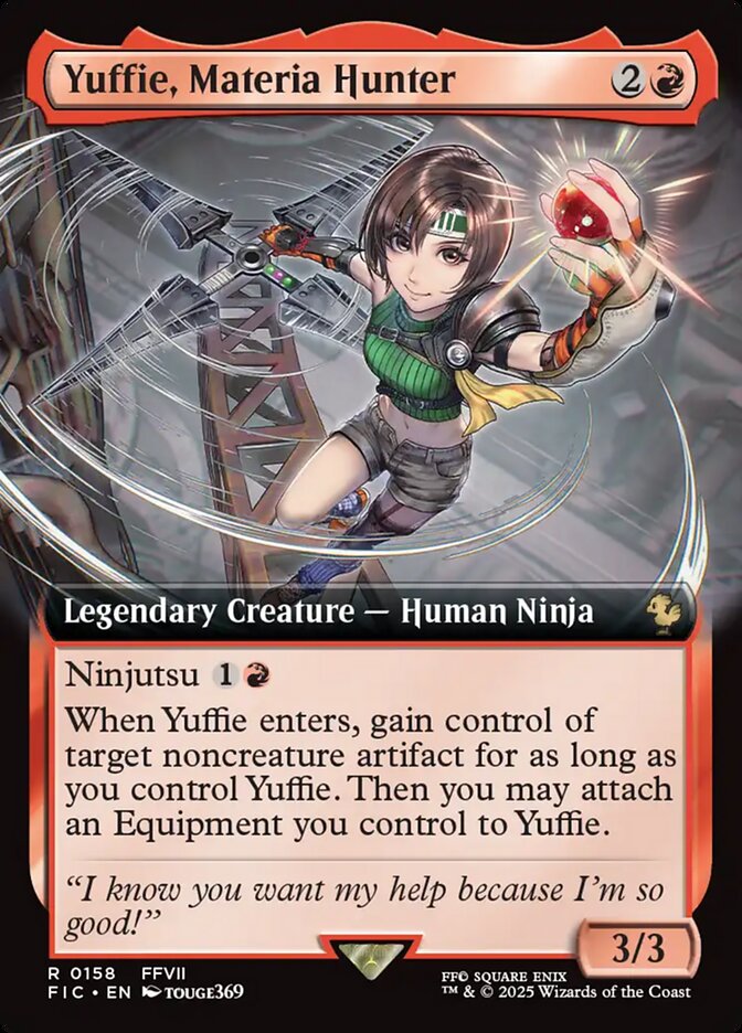 Yuffie, Materia Hunter 158/100 (Commander: FINAL FANTASY)  - Extended Art Foil