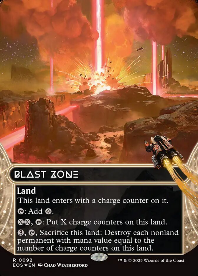 Blast Zone 92/45 (Edge of Eternities: Stellar Sights)  - Borderless Galaxy Foil