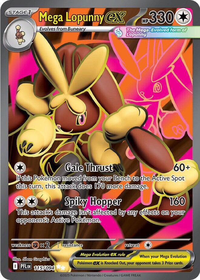 Mega Lopunny ex 115 094 (ME02: Phantasmal Flames)  - Holofoil