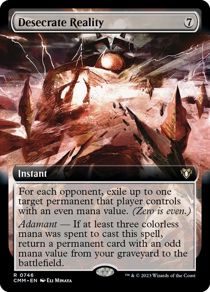 Desecrate Reality 746 (Commander Masters)  - Extended Art