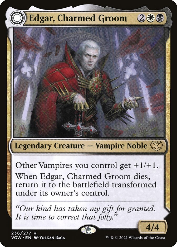 Edgar, Charmed Groom // Edgar Markov's Coffin (Innistrad: Crimson Vow) 