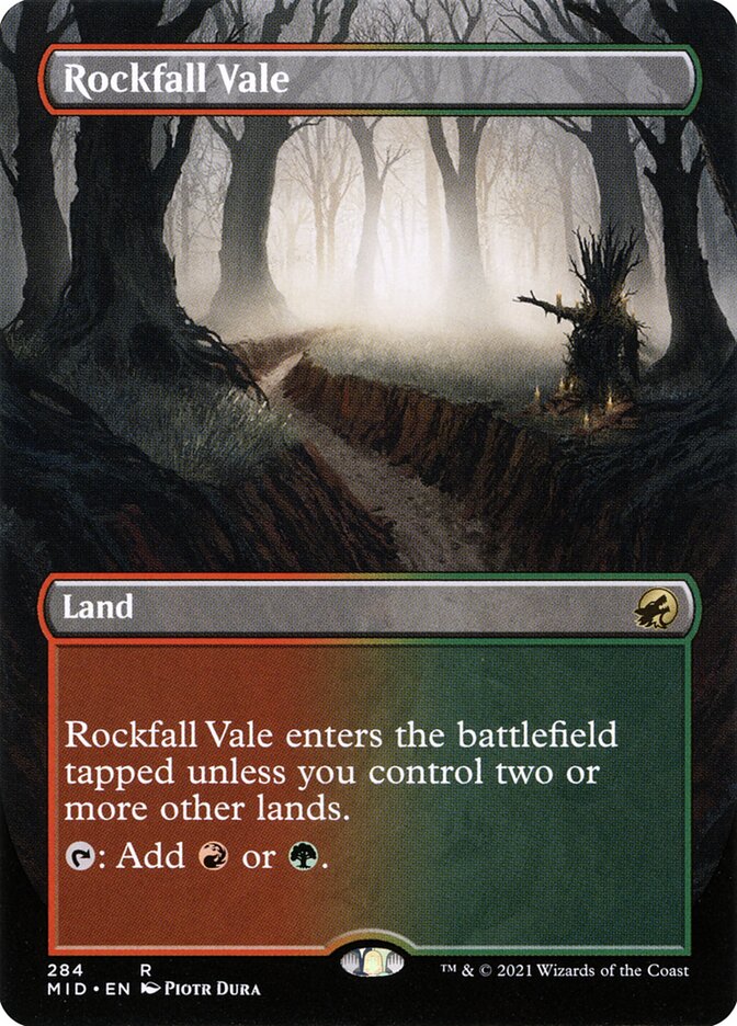 Rockfall Vale Borderless 284 (Innistrad: Midnight Hunt)  - Foil