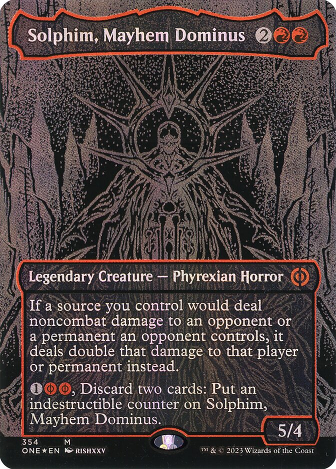 Solphim, Mayhem Dominus 354 (Phyrexia: All Will Be One)  - Oil Slick Foil