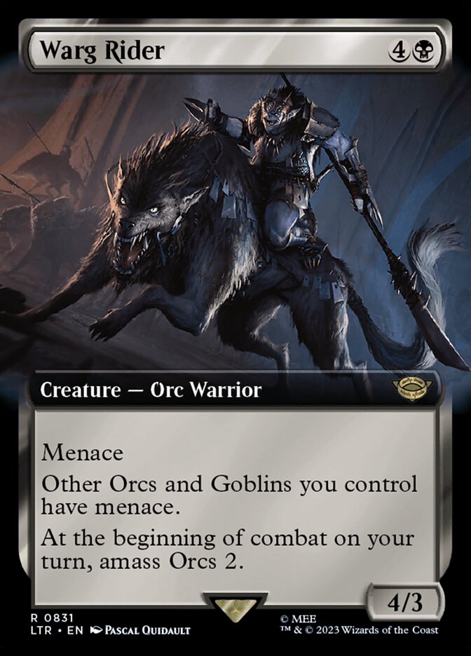 Warg Rider 831/281 (Universes Beyond: The Lord of the Rings: Tales of Middle-earth)  - Extended Art