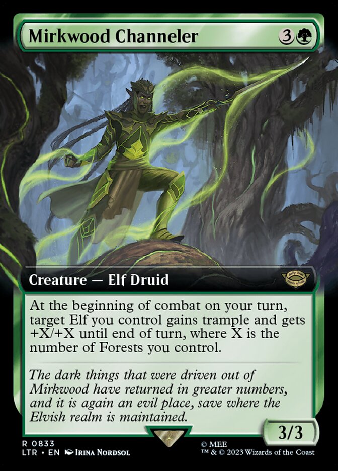 Mirkwood Channeler 833/281 (Universes Beyond: The Lord of the Rings: Tales of Middle-earth)  - Extended Art