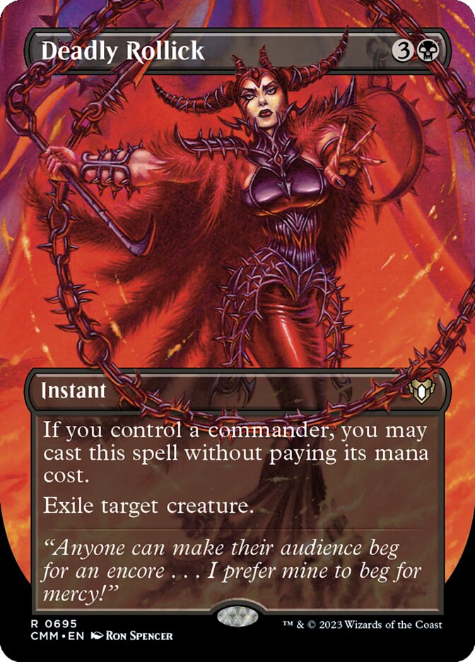 Deadly Rollick 695/451 (Commander Masters)  - Borderless Foil