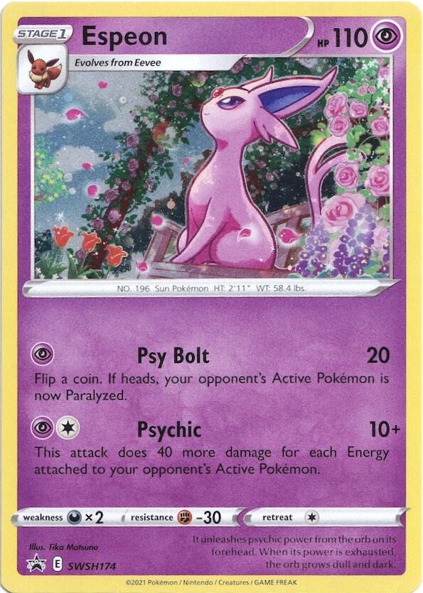Espeon SWSH174 (SWSH: Sword & Shield Promo Cards)  - Holofoil