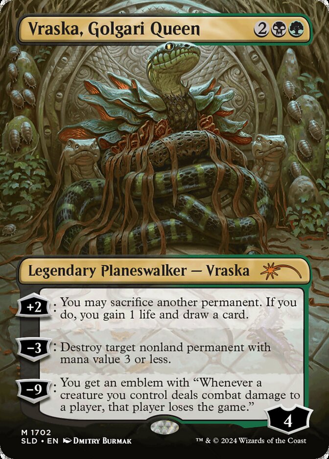 Vraska, Golgari Queen 1702/1 (Secret Lair Drop Series)  - Borderless