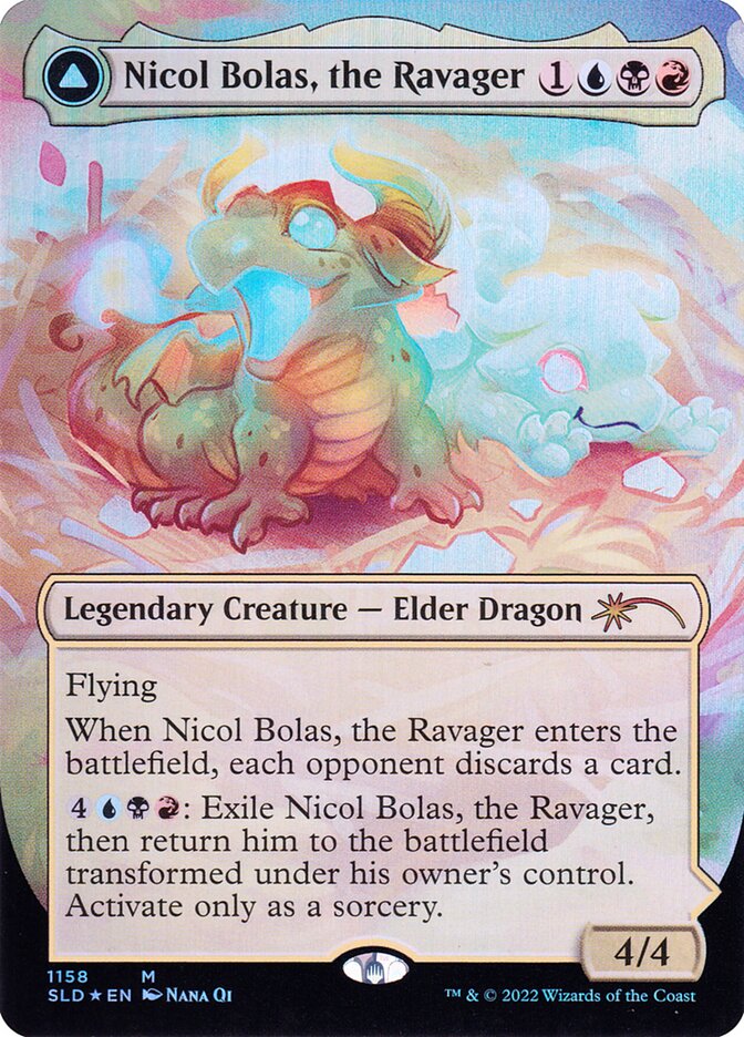 Nicol Bolas, the Ravager // Nicol Bolas, the Arisen 1158 (Secret Lair Drop Series)  - Borderless Foil