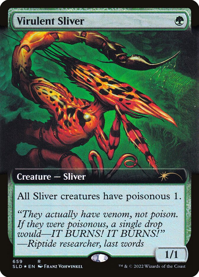 Virulent Sliver 659/1 (Secret Lair Drop Series)  - Extended Art Foil