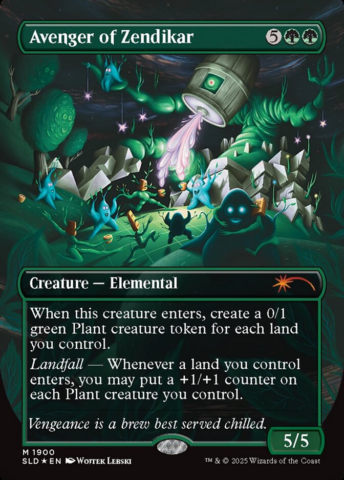 Avenger of Zendikar 1900 (Secret Lair Drop Series)  - Borderless Double Rainbow Foil