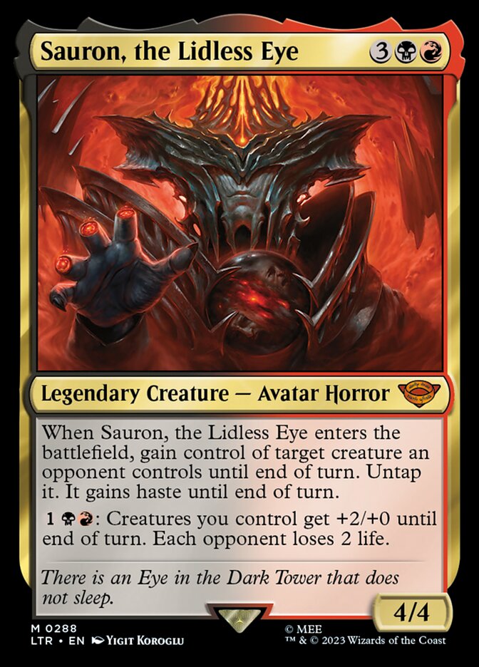 Sauron, the Lidless Eye 288/281 (Universes Beyond: The Lord of the Rings: Tales of Middle-earth)  - Foil