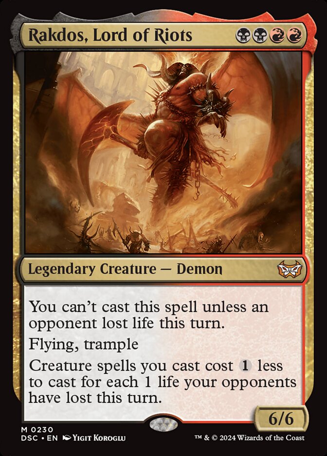 Rakdos, Lord of Riots (Commander: Duskmourn: House of Horror) 
