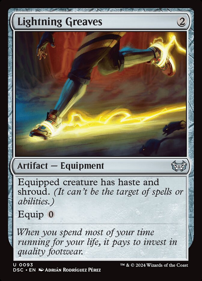 Lightning Greaves 93 (Commander: Duskmourn: House of Horror) 