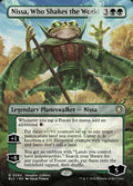 Nissa, Who Shakes the World 84/40 (Commander: Bloomburrow)  - Borderless Foil