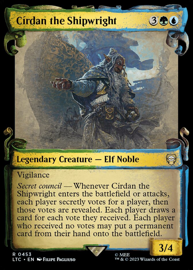 Cirdan the Shipwright Showcase Scrolls 453 (Commander: The Lord of the Rings: Tales of Middle-earth)  - Showcase Scroll