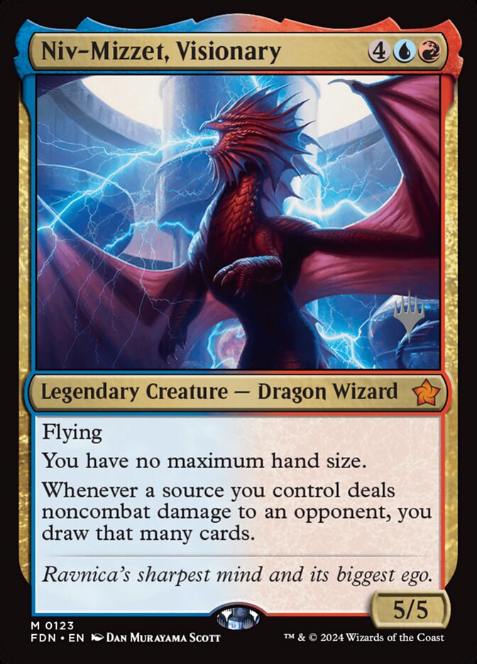 Niv-Mizzet, Visionary 123p/101 (Promo Pack: Duskmourn: House of Horror)  - Foil