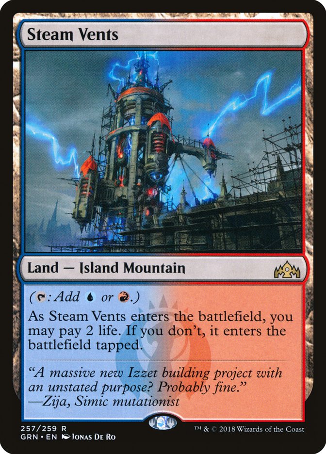 Steam Vents 257 (Guilds of Ravnica) 